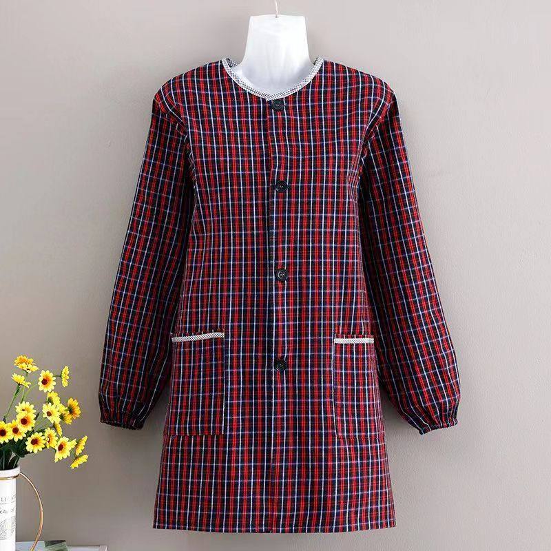 围裙纯棉老粗布工作干活厨房家庭外穿耐脏长袖防水男女士加肥罩衣,淘宝优惠券,粉丝福利购,淘宝优惠卷