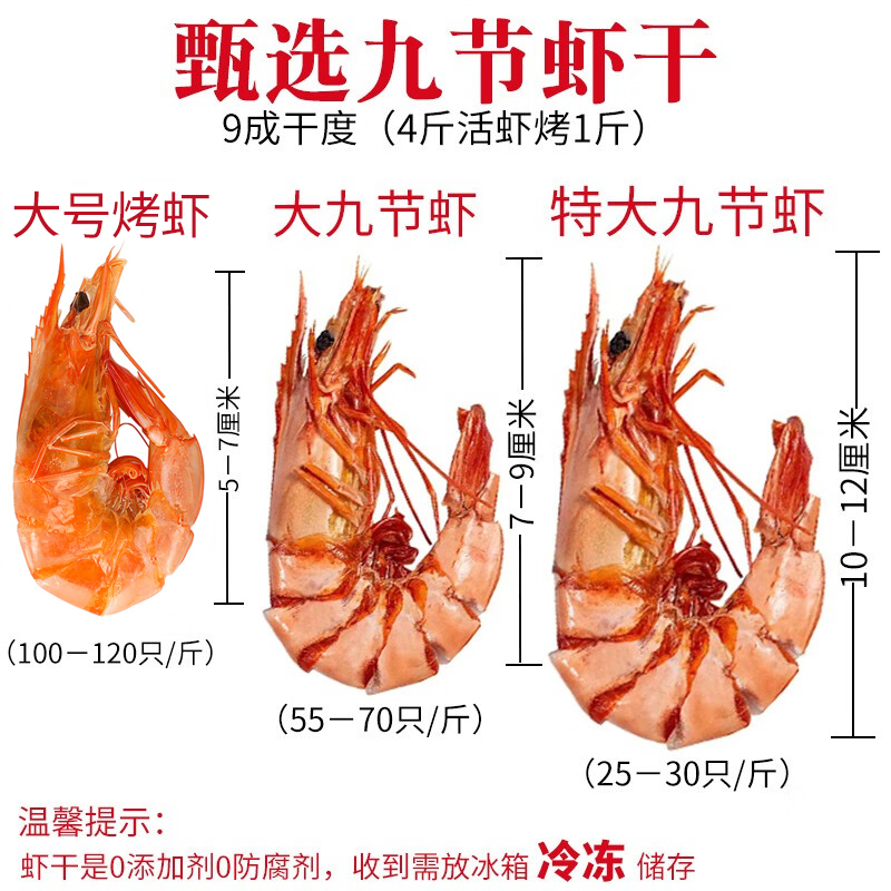 即食烤虾干特大九节虾干斑节虾海鲜干货温州孕妇零食小吃休闲特产-图1