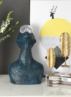 轻奢金属芭蕉叶子软装饰品办公室书房书柜水晶工艺品摆设创意摆件