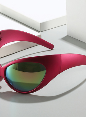 英国coopkoop个性猫眼大框骑行眼镜 欧美时尚护目外星人运动未来