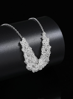 英国coopkoop以色列设计款s925银摇篮项链 手工编织链 高级