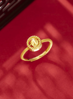 英国coopkoops925银新款旋转猫眼珠戒指女古法工艺转运珠指环