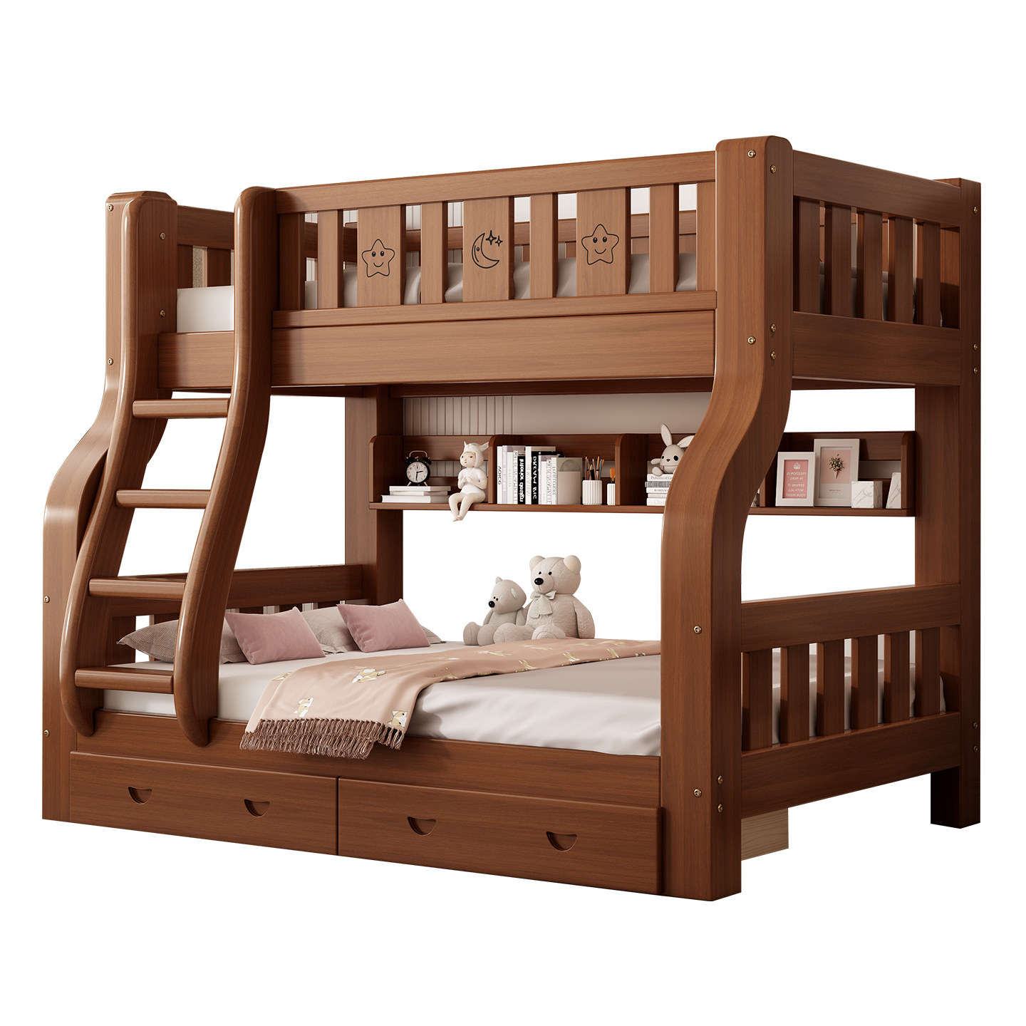 全实木上下床双层床上下铺木床高低床子母床成人儿童床小户型家用,淘宝优惠券,粉丝福利购,淘宝优惠卷