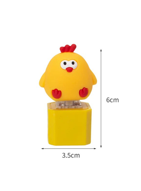 按压发声发光钥匙扣钵钵鸡舞狮解压玩具包包挂件创意小礼品迷你