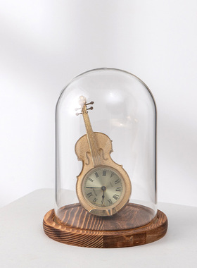 透明防尘罩蛋糕模型展示盒珠宝工艺品摆件大号圆形永生花玻璃罩子