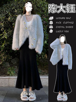 Black Half Body Dress Woman 2023 Spring Autumn Winter Style High Purse Hip Length Dress 100 Hitch Slim Knit Fish Tail Dress sweater