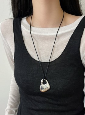 毛衣炼大气高级k感博主同款毛衣炼不规则几何爱心梳子吊坠