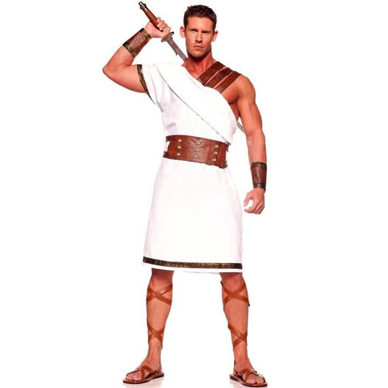 Ancient Greek Roman Gladiator Costume Adult Men Halloween - 图0