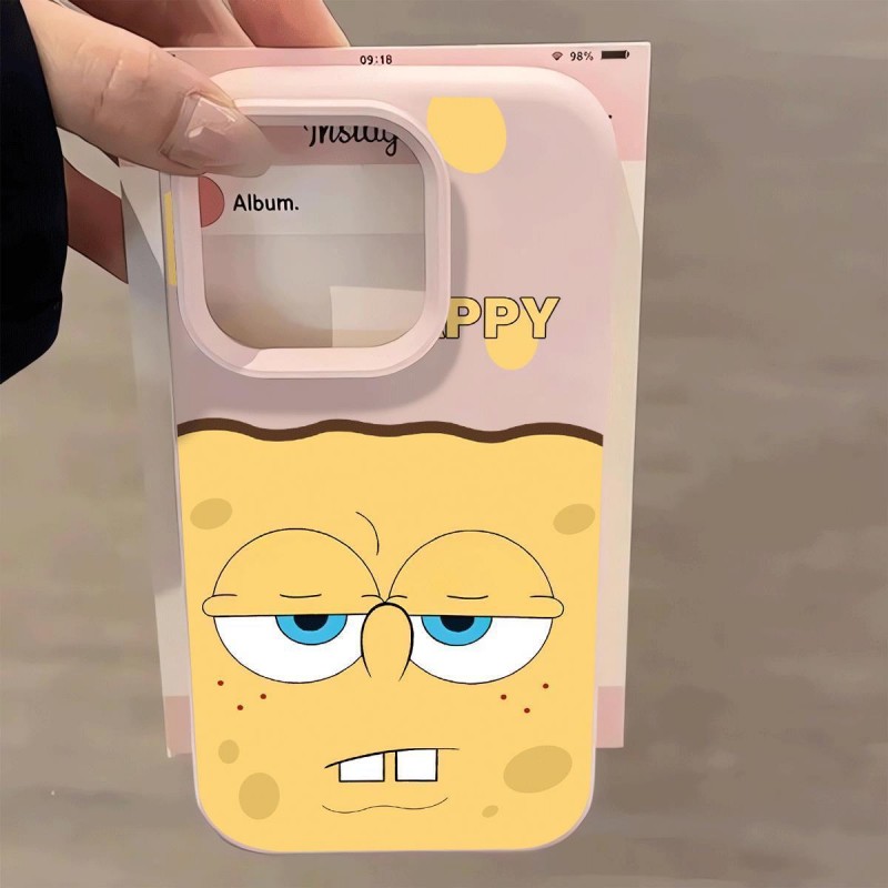 趣味海绵宝宝适用于oppoa58手机壳a53 a55 a96创意Findx7x8s 新款reno12/13/14时尚A3活力版realmeQ5i保护套 - 图1