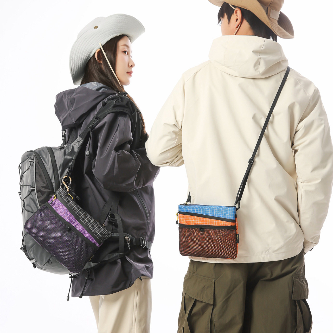 Foreign trade cross-border expansion trendy cool color matching multi-functional outdoor travel mountaineering unisex sports commuting shoulder crossbody bag