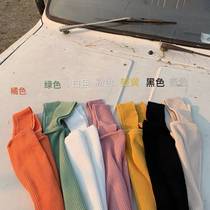 Summer Candy Color Reduction Teenage Girl Little Harness New Ice Silk Sleeveless Knit Bottom Lined With Shoulder Sexy Vest