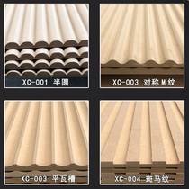 Wave Plate Decorated Board Background Wall Surface Semi-circle Density Board Pvc Solid Wood Styling Corrugated Carved Flower Relief Plank Stuff