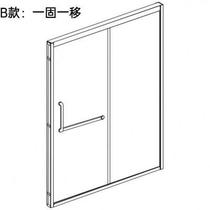 Upscale custom shower room Stainless Steel Bath glazed bathroom Broken Bath screen septualized door steel Tempered Glass Shift W