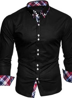 Men's business shirt long-sleeved slim-fit formal casual shi