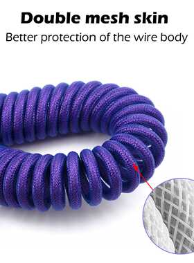 Dropshipping Coiled 1.8M Type C USB Cable gx16 for Mechanica