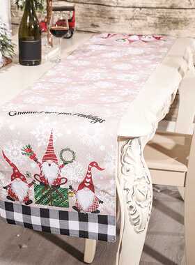 180x6cm Cartoon Christmas Forest Man Table Runner Cover Chr