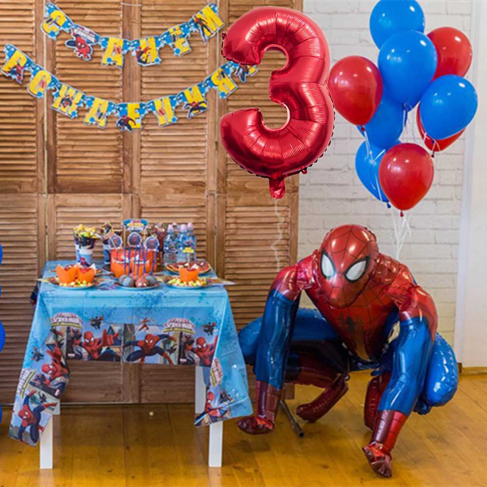 1pc 3D Marvel Spiderman Iron Man Foil Balloon the Avengers h - 图1