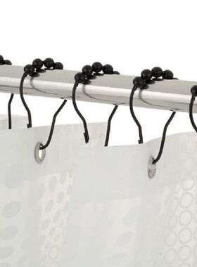 12pcs Shower Curtain Hooks Rings Rust-Resistant Metal Glide