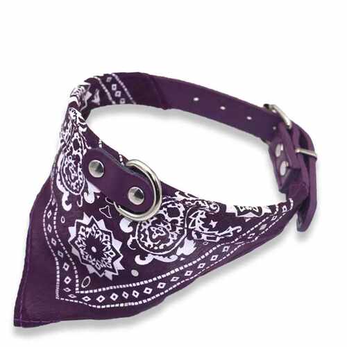 Cute Adjustable Small Dog Collars Puppy Pet Slobber Towel Ou - 图2