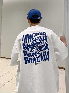 American t-shirt men's oversize summer loose Fashion Top ins