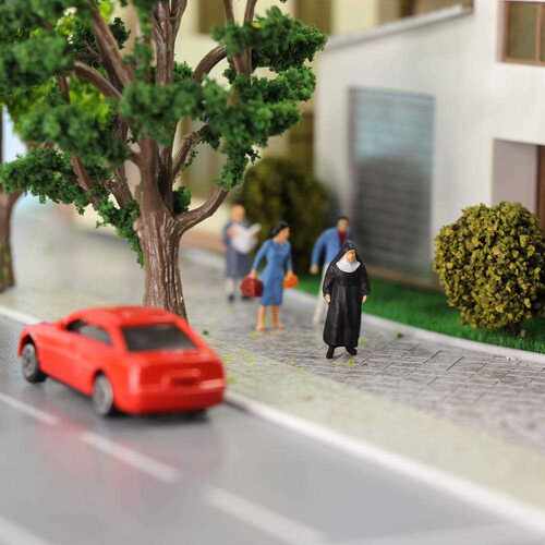 30pcs HO scale 1:87 Standing Seated Passenger People Painted-图2