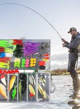 Fishing Lures Baits 88 Pcs Bass Trout Salmon Tackle Box