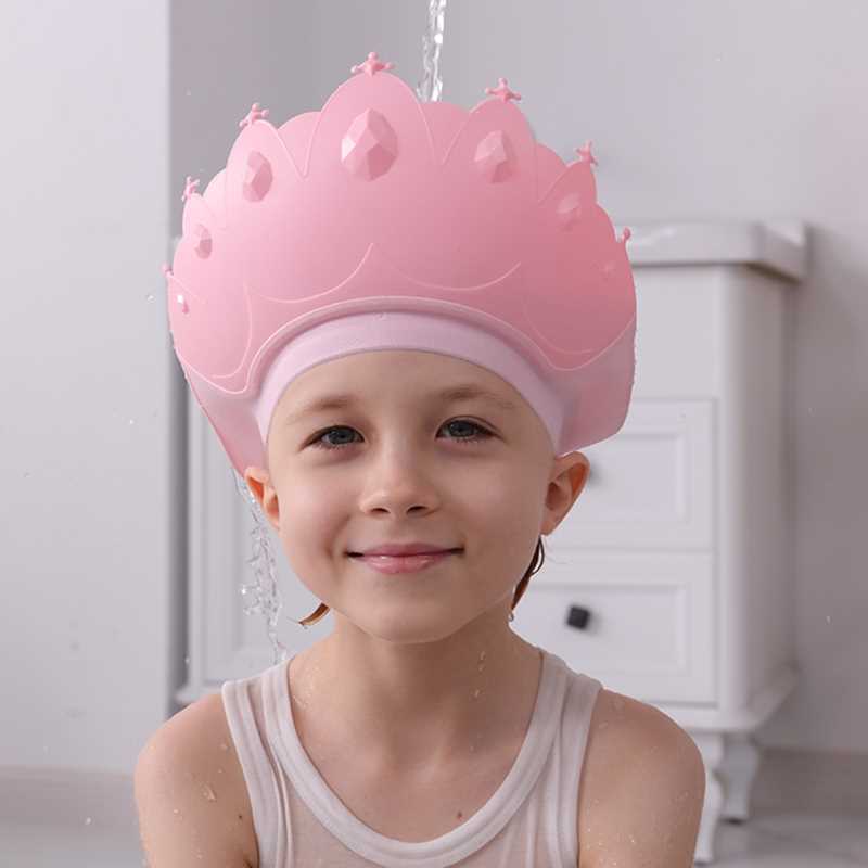 Adjustable Baby Shower Cap Crab Shape Wash Hair Shield Shamp - 图2