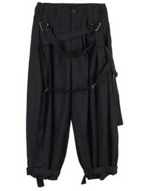 Men's pants bandage slacks men's nine minute pants hip hop w