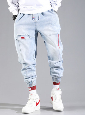 Sreetwear Hip Hop Cargo Pants Men's jeans Cargo Pants Elasti