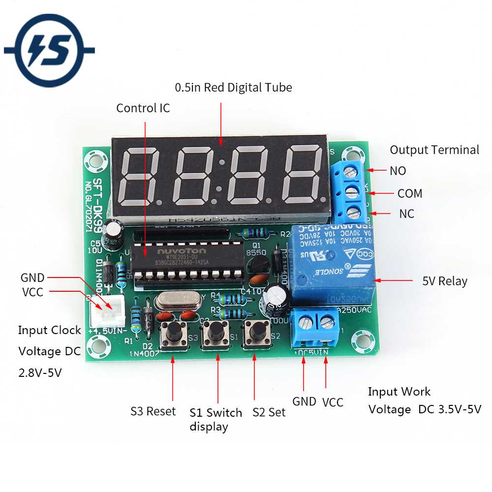 LED Electronic Clock Module Alarm Countdown Stopwatch Multi- - 图2