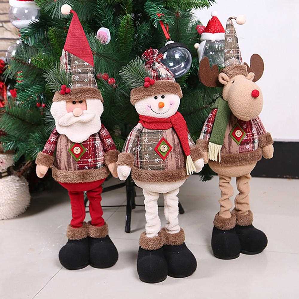 Christmas Dolls e Decor New Year 2022 Ornament Reindeer Snow - 图1