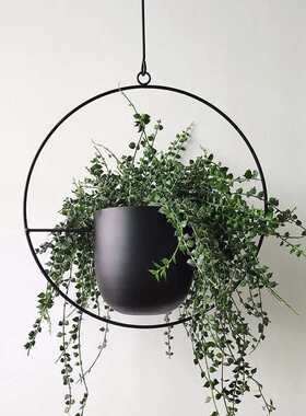Iron Hanging Flower Pot Decorative Swinging Flower Basket