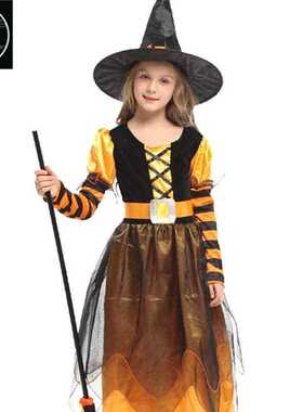 Halloween witch costume female children's dress dress gauze