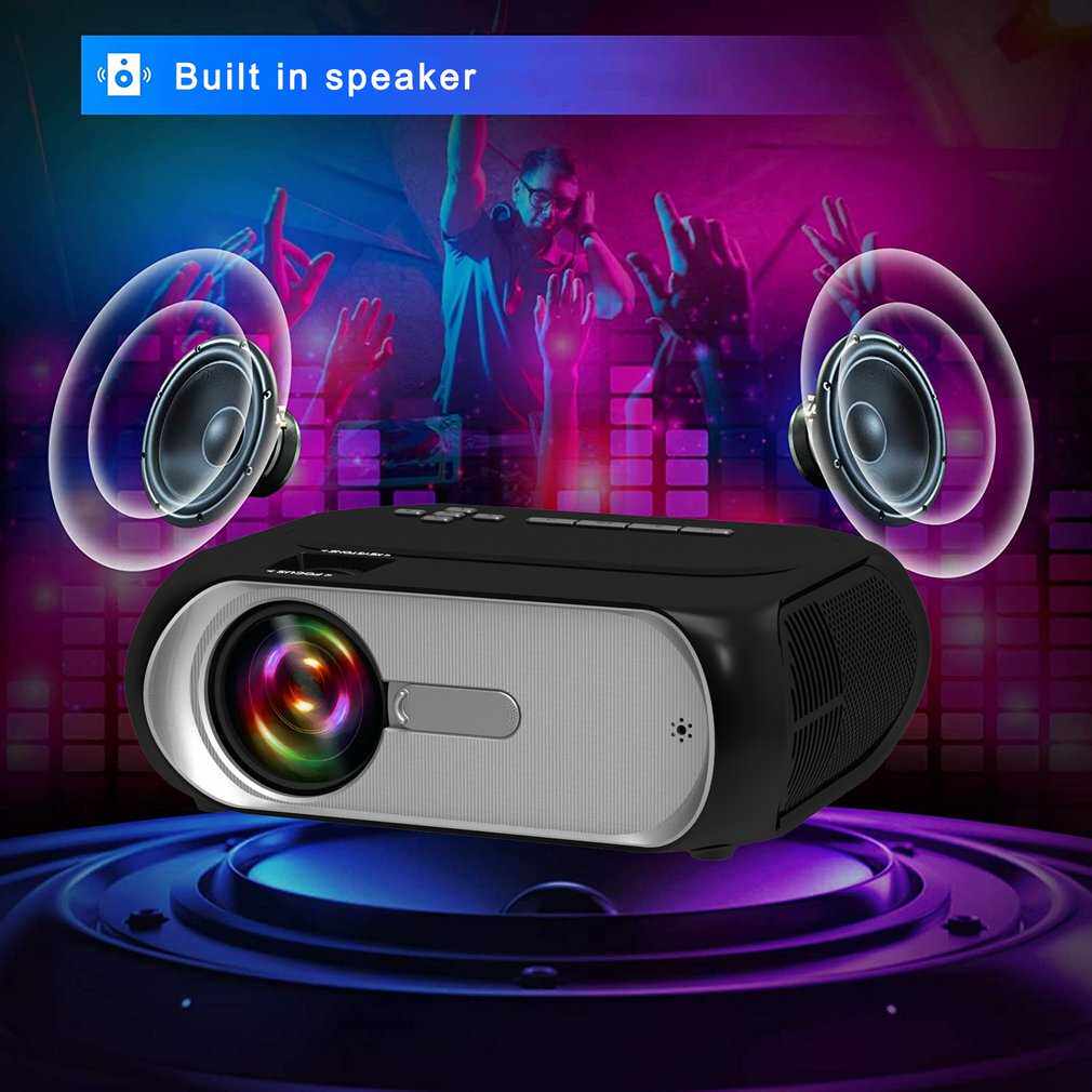 Projector T7 Mini 1080P portable video home theater HD LED p - 图1