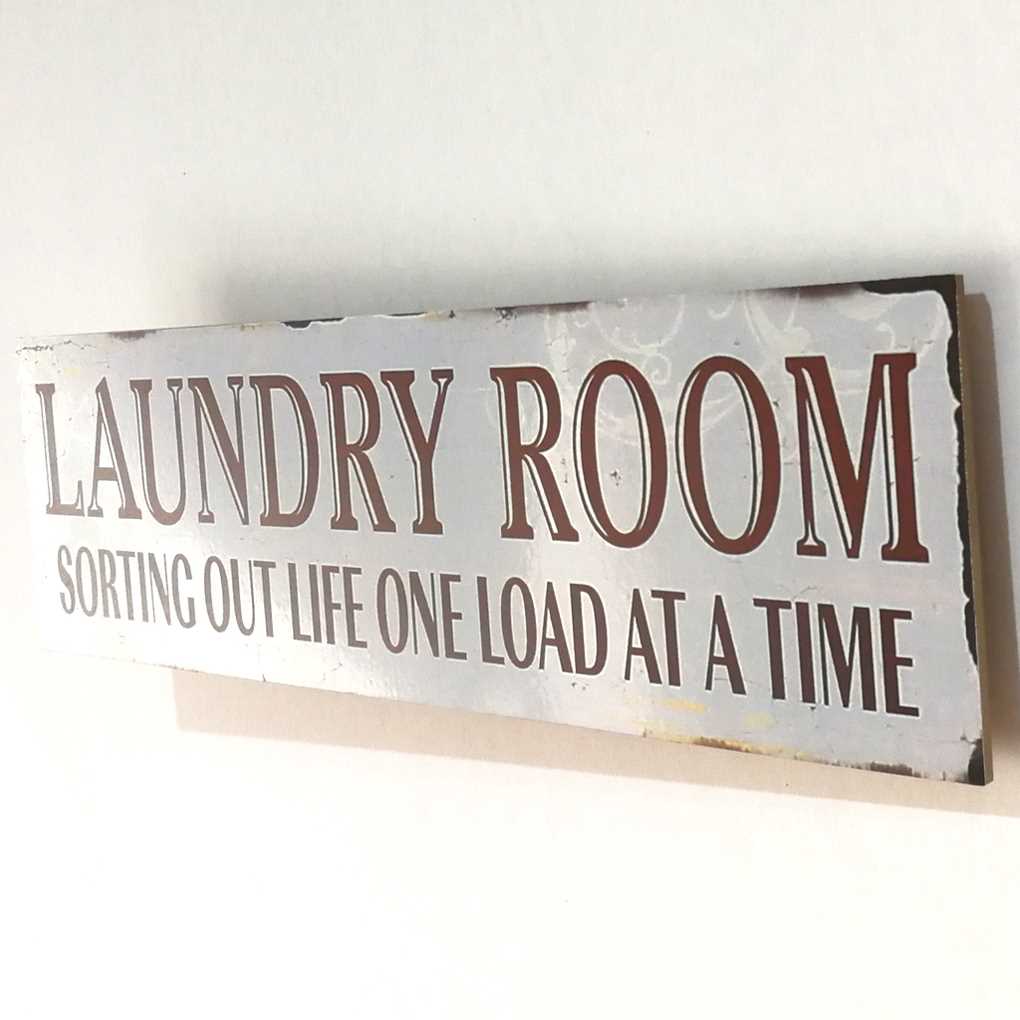 Washhouse Laundry Room Letters Wood Board Wall Hanging Notic - 图1