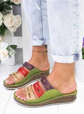 Women Sandals Summer Shoes Wedge 2021 Fashion Slides New Hee