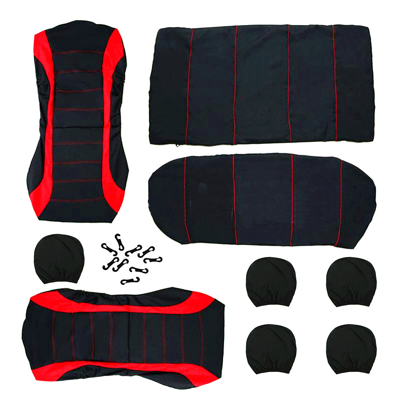 Auto Parts Car Seat ver Polyester Fabric 2/4/9 Piece Set Fou - 图0