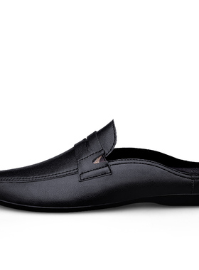 Italian Luxury Men's Slippers Genuine Leather Loafers Men Mo