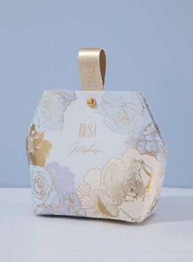 5Pcs Solid Color Candy Bag Small Paper Gift Box Handbag