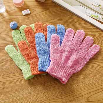 2pcs Bath Body Shower Exfoliating Scrubber Glove Wash Skin S