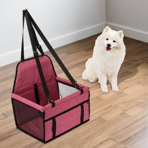 Pet Car Booster Seat Durable Cats Carrier Stable Mesh Sided - 图3