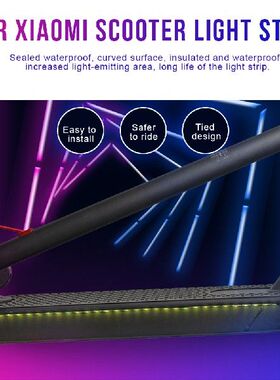 Electric Scooter Durable Strip Light Scooter Foldable LED