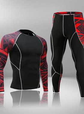 New Men's Thermal Underwear Sets Compression Sport Suit Swea