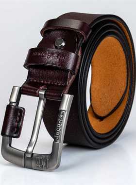 140CM Natural Cowhide Men's Genuine Leather Belt Designer Hi