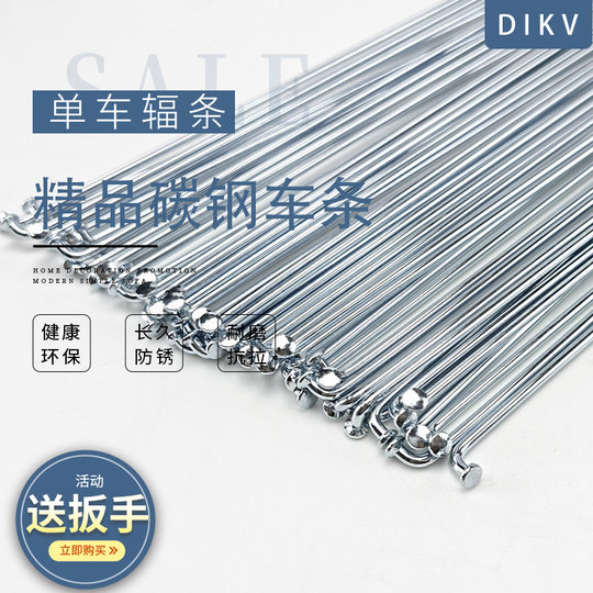 DIKV Bicycle Spokes Silver 2mm Thickness