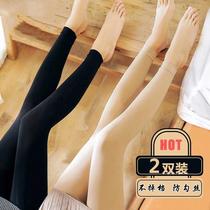 Seven Wolves Light Leg God 90% Not with socks 9 Pants Bottom Even Pantyhose Spring Autumn Winter Skin Color Plus Suede Plus