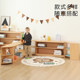 Kindergarten early education and education beech solid wood teaching aid cabinet