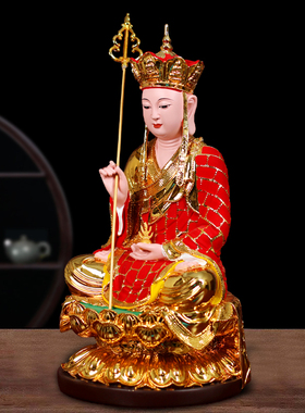 树脂地藏王菩萨佛像家用客厅佛堂供奉摆件娑婆三圣观音释迦牟尼佛