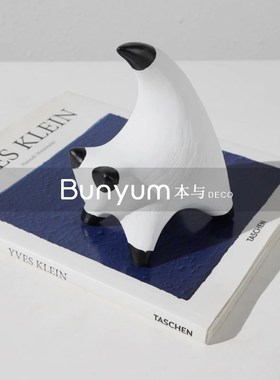 现代卡通公仔动物k摆件创意雕塑猫咪装饰品样板间儿童房客厅软装