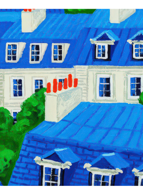 【特惠捡漏】插画Prairie复刻艺术版画治愈法式风景绿色装饰画芯